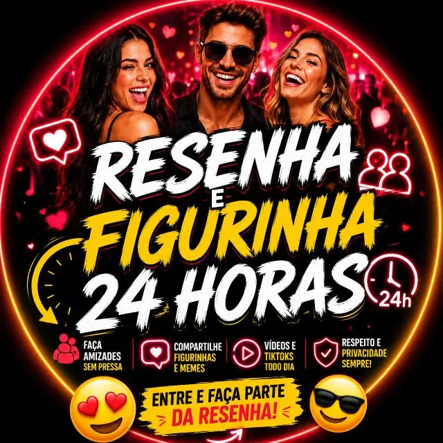 Imagem do grupo de WhatsApp Resenha e Figurinha 24hs